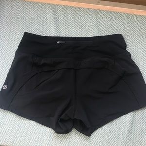 Lululemon Run Times shorts size 4 black.